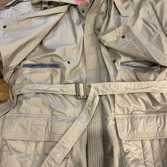 Long Duck Down Coat Parka Overcoat Unisex Men L / W XL 112 Vintage Natur Daunen - Picture 11 of 16